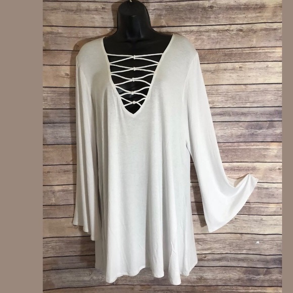 ❌SOLD❌Swimsuit Cover Up Tunic White NWOT - Picture 6 of 6